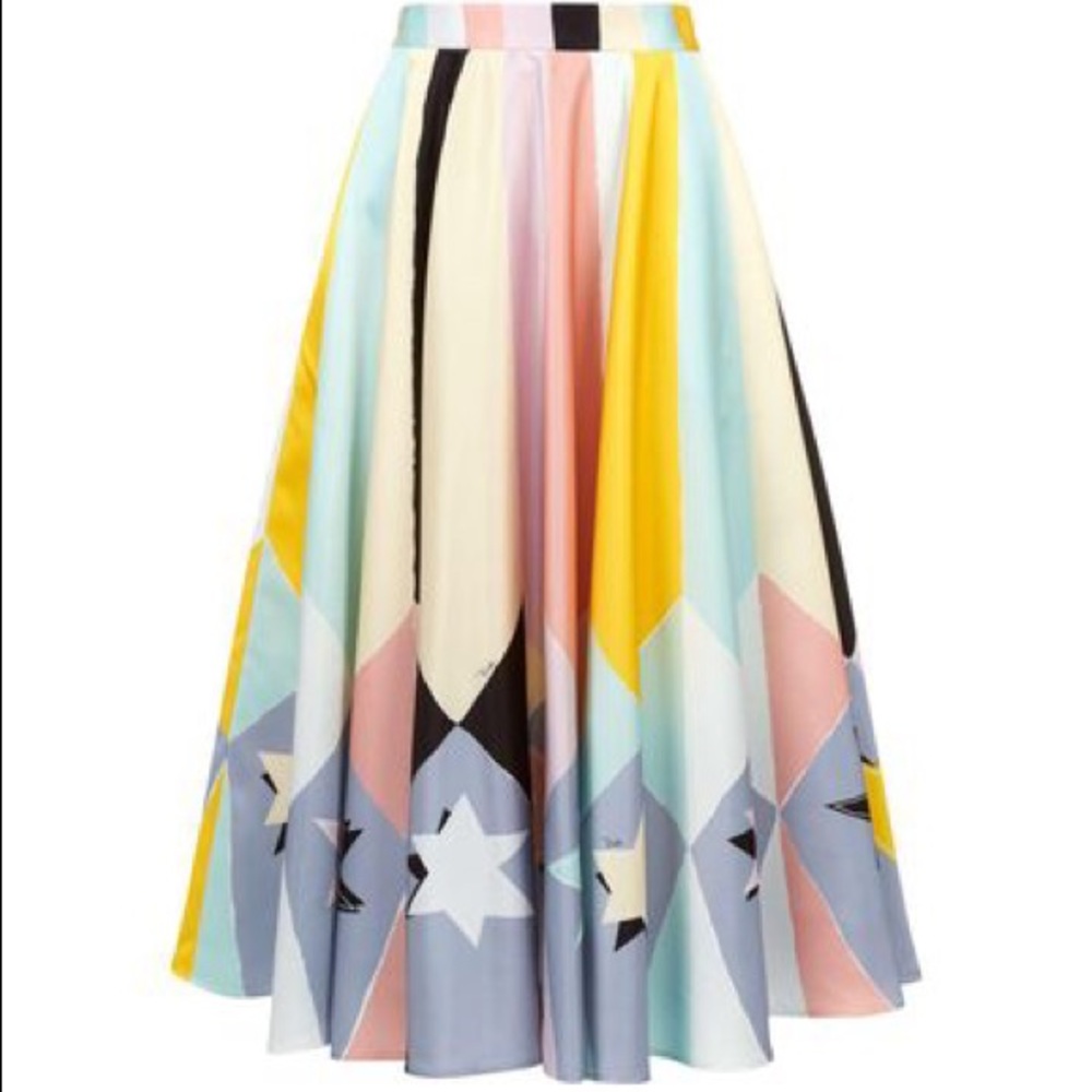 Emilio Pucci Abstract Star Print Skirt